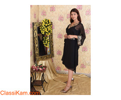 Shop Hand Embroidered Black Kaftan Online