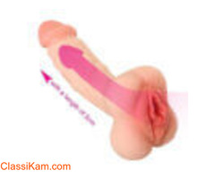 2 In 1 Realistic Dildo Pussy Hollow Penis Enlarger Sleeve