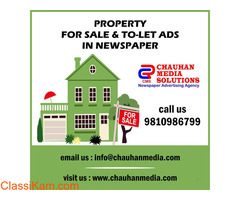 Publish To Let Ad in Newspaper for Ghaziabad