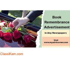 Get Remembrance Newspaper Ad Booking Services