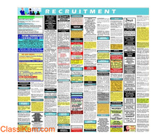 Book Recruitment Ad in Times of India for Chennai