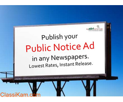 Public Notice Newspaper Ad Booking Service