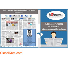 Get Obituary Ad Booking for Chennai Newspaper