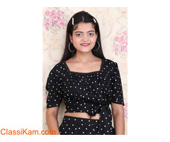 Buy Black Polka Dot Top for Women Online