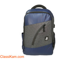 Mike Hercules Laptop Backpack - Blue & Grey