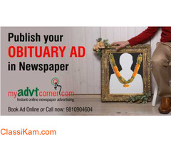 Find Navbharat Times Obituary Advertisement Booking Online