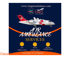 Hire No-1 and Affordable Air Ambulance Service in Ahmadabad by King