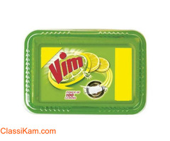 Vim Utensils With Power Of Lemon 600 Gram Dishwash Bar Lemon Tub