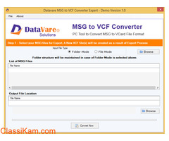 DataVare MSG to VCF Converter