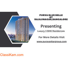 Purva Blue Belle in Rajajinagar Bangalore - Luxurious 3 BHK Residences
