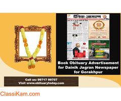 Dainik Jagran Gorakhpur Obituary Advertisement Rates Online