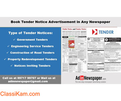 Book Tender Notice Classified Advertisement