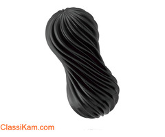 TENGA Flex Rocky Spiraling Masturbation Cup for Men Black