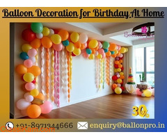 Balloon Decoration for Birthday At Home