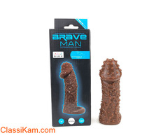Brave Man Penis Sleeve with Multi-Speed Bullet Vibrator