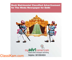 Find Matrimonial Classified Ads in The Hindu Newspaper for Delhi
