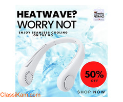 Beat The Heat On The Go With New Bladeless Neck Fan Only @ ₹720.00