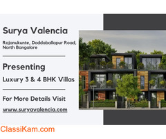 Surya Valencia - Exclusive Luxury 3 & 4 BHK Villas in Bangalore