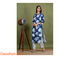 Mul Chanderi 2 Piece Kurta Set, Mul Chanderi fabric women dress