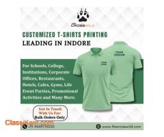 Customized T-shirt Printing in Indore with Brand Logo and Design